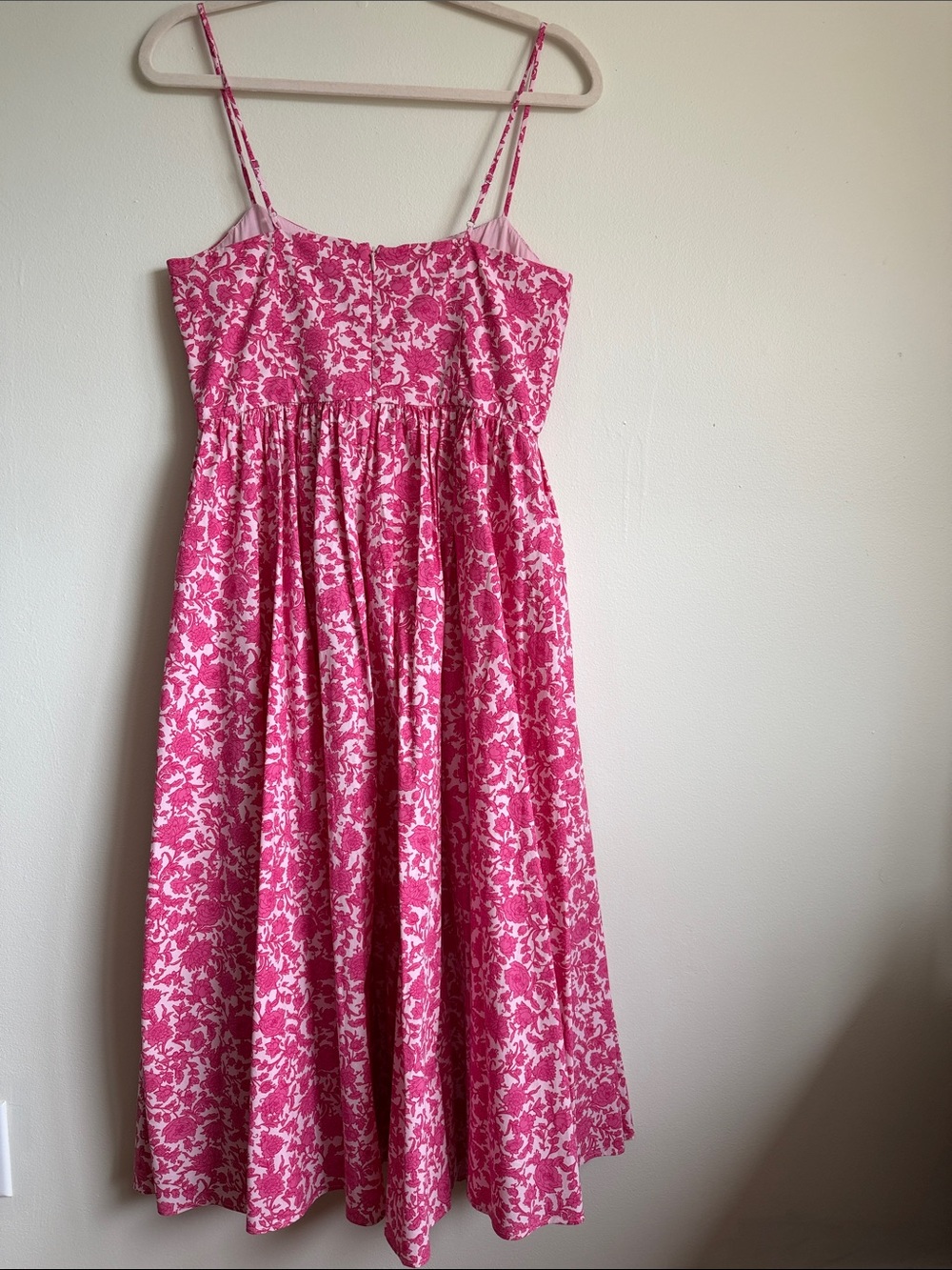 Jcrew Women’s Pink Floral Sundress with Spaghetti Straps